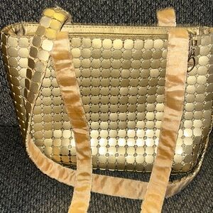 Vintage Marlo Gold Mesh Shoulder Bag!